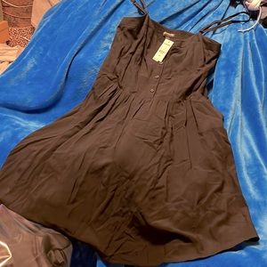 Express black button top dress